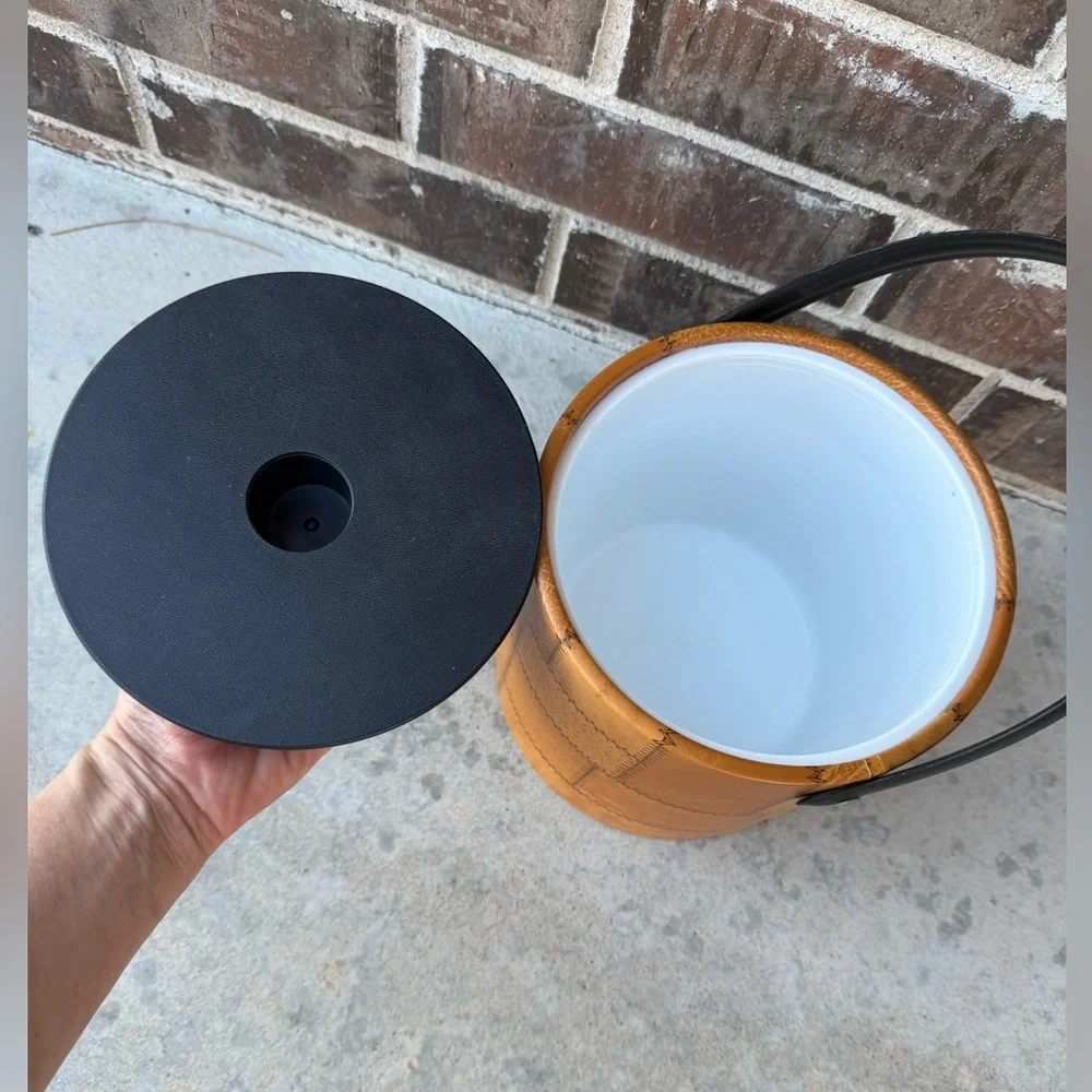 MCM Irvinware Faux Leather Ice Bucket